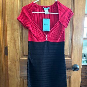 Marciano NWT Red and Black Knit Dress